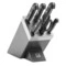 Набор кухонных ножей с заточкой Zwilling Gourmet 7 предметов, сталь нержавеющая, серый, п/к