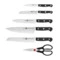 Набор кухонных ножей с заточкой Zwilling Gourmet 7 предметов, сталь нержавеющая, серый, п/к