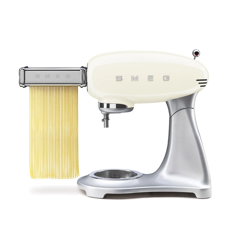 Миксер планетарный SMEG SMF04CREU, 800 Вт, чаша стальная 4,8 л, 3 насадки, кремовый
