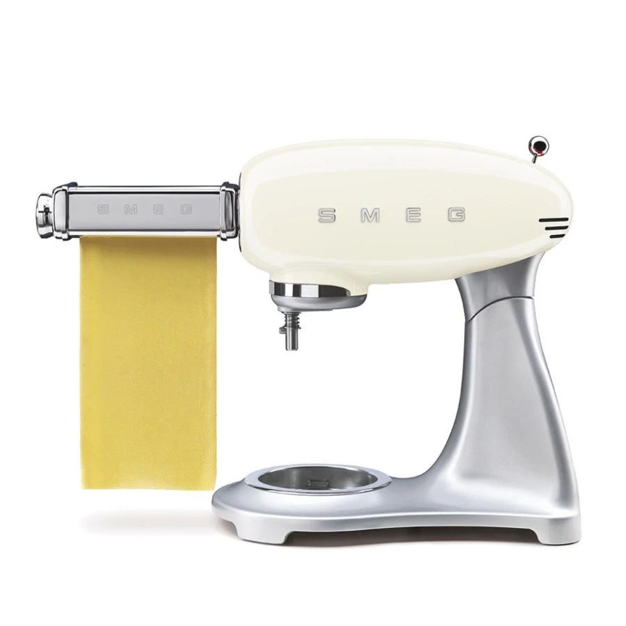 Миксер планетарный SMEG SMF04CREU, 800 Вт, чаша стальная 4,8 л, 3 насадки, кремовый