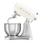 Миксер планетарный SMEG SMF04CREU, 800 Вт, чаша стальная 4,8 л, 3 насадки, кремовый
