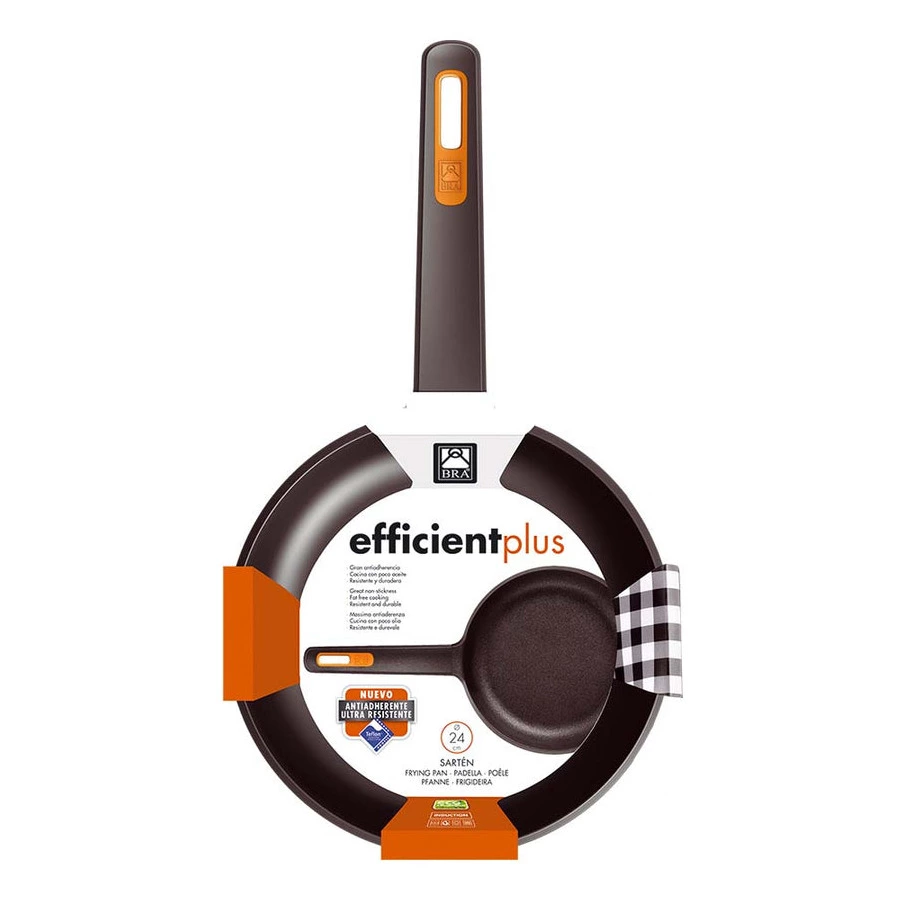 Сковорода антипригарная BRA Efficient Plus 24 см, алюминий литой, для индукции