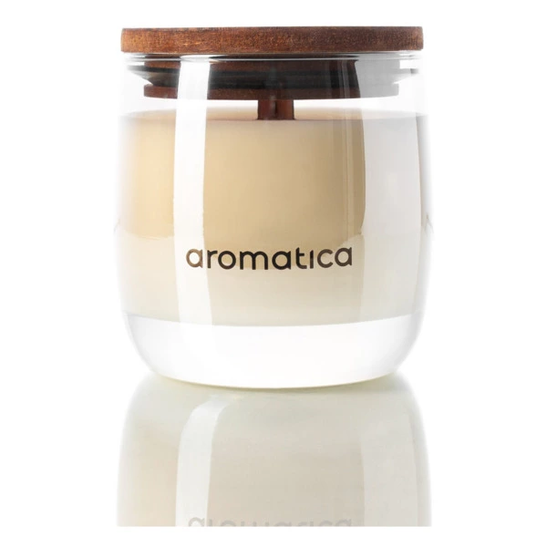 Свеча ароматическая с деревянным фитилем AROMATICA Десертная груша 250 мл
