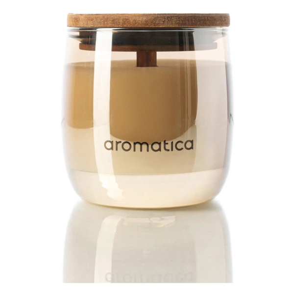 Свеча ароматическая с деревянным фитилем AROMATICA Заводное манго 250 мл