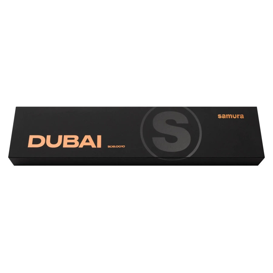 Нож кухонный овощной Samura Dubai 10 см, сталь нержавеющая, розовое золото
