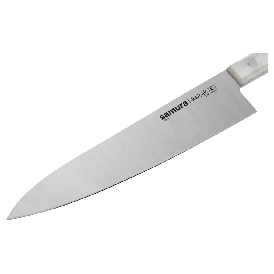 Нож кухонный Шеф Samura Harakiri 20,8 см, сталь, белый акрил