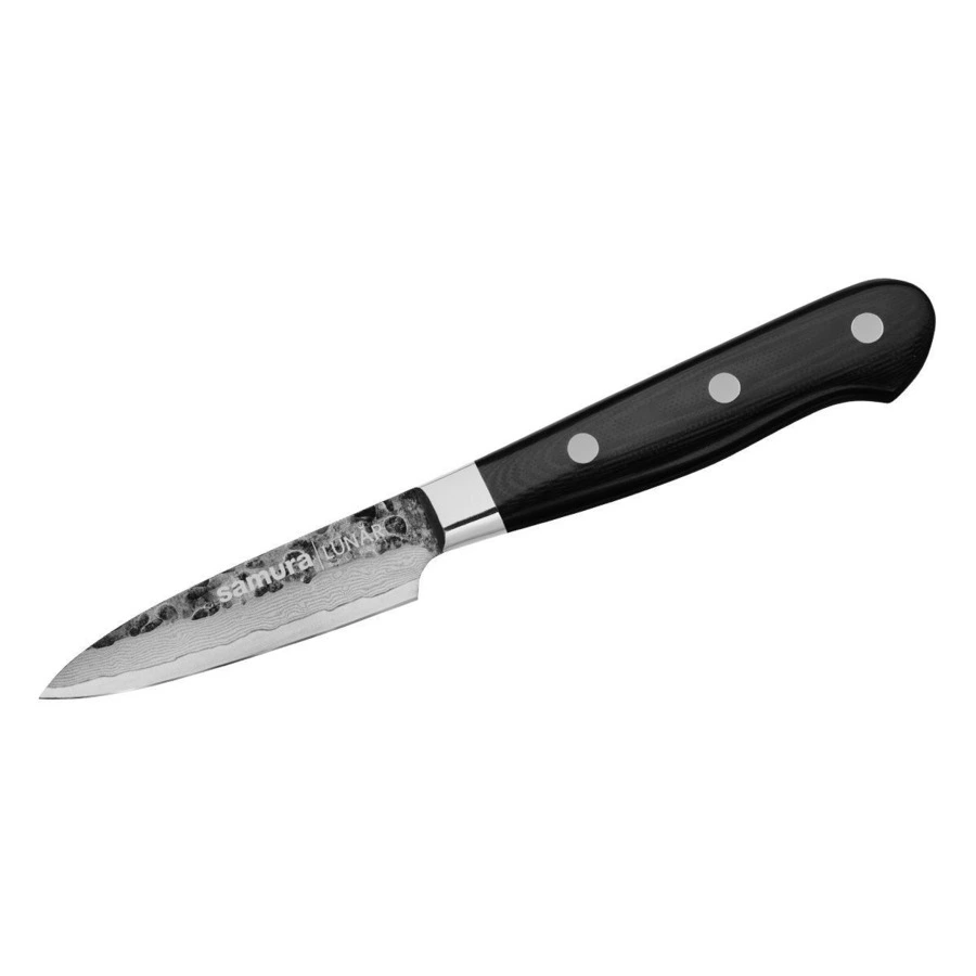Нож кухонный овощной Samura Pro-S Lunar 7,9 см, сталь дамасская