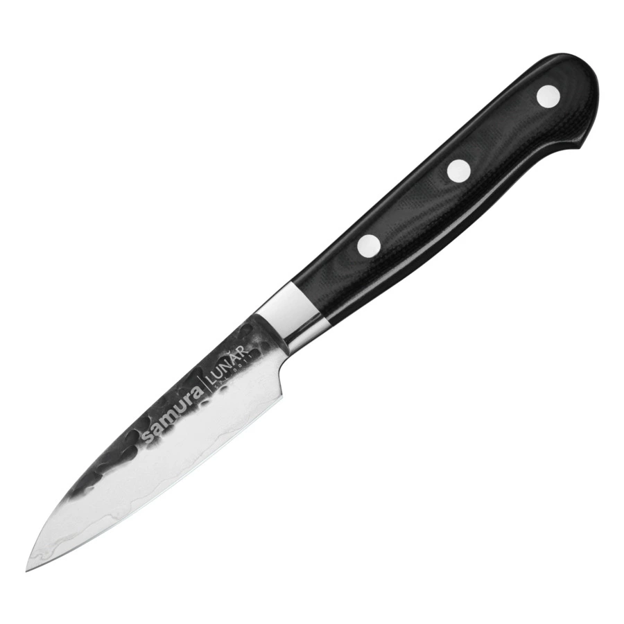Нож кухонный овощной Samura Pro-S Lunar 7,9 см, сталь дамасская