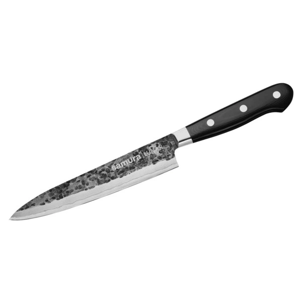 Нож кухонный универсальный Samura Pro-S Lunar 15,2 см, сталь дамасская