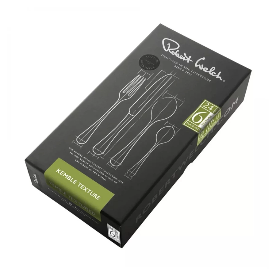 Набор столовых приборов Robert Welch Kemble Textured на 6 персон 24 предмета, сталь нержавеющая