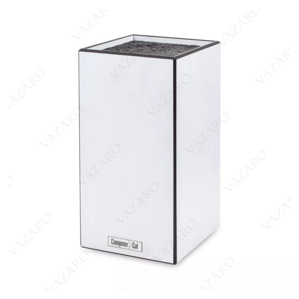 Подставка для кухонных ножей универсальная ComposeEat Fashion White & Black 12х12х24см, композитный