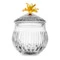 Конфетница с крышкой Decor de table Дефанс Магнолия 23,5х17,5 см, хрусталь, цветок янтарно-зеленый