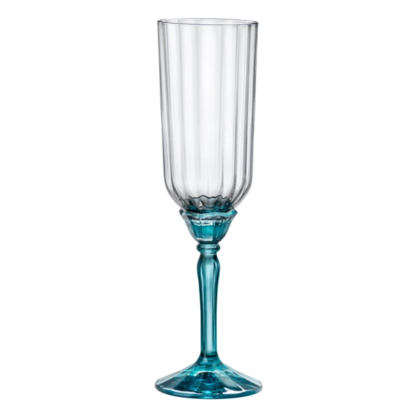 Набор бокалов для шампанского Bormioli Rocco FLORIAN LUCENT BLUE 210 мл, 6 шт, стекло