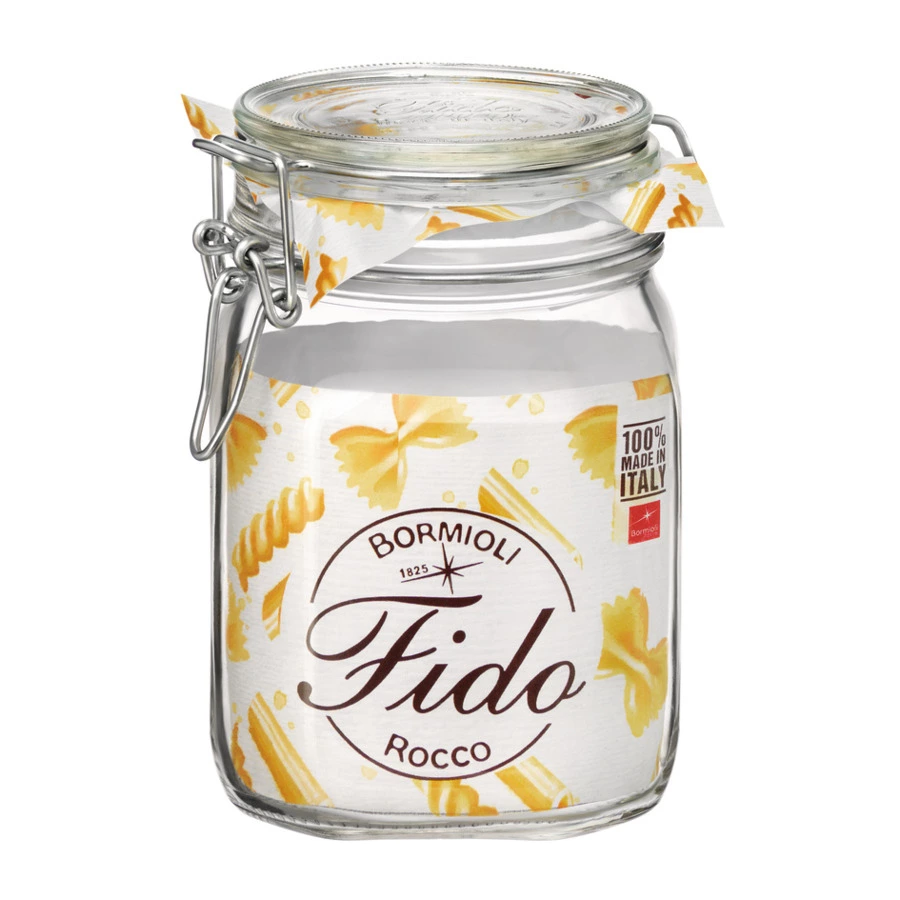 Банка для консервирования с клипсой Bormioli Rocco FIDO 1 л, стекло