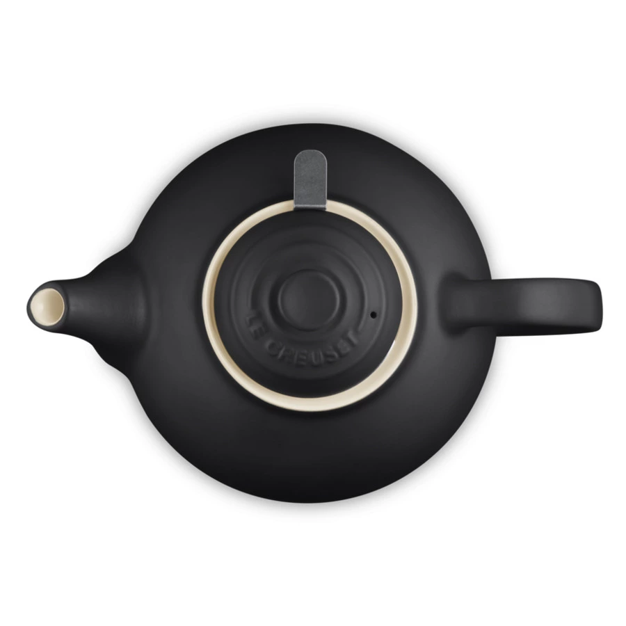 Чайник объем Le Creuset Matte Black 1,3 л, с ситечком из стали, каменная керамика