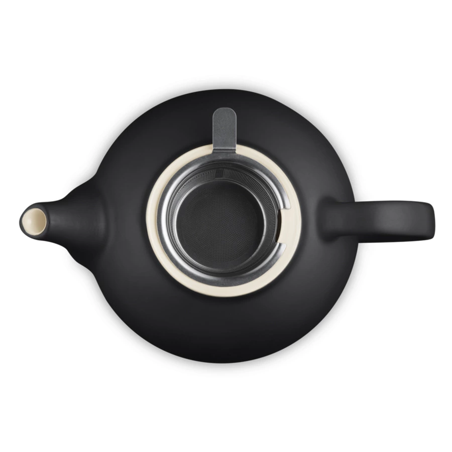 Чайник объем Le Creuset Matte Black 1,3 л, с ситечком из стали, каменная керамика