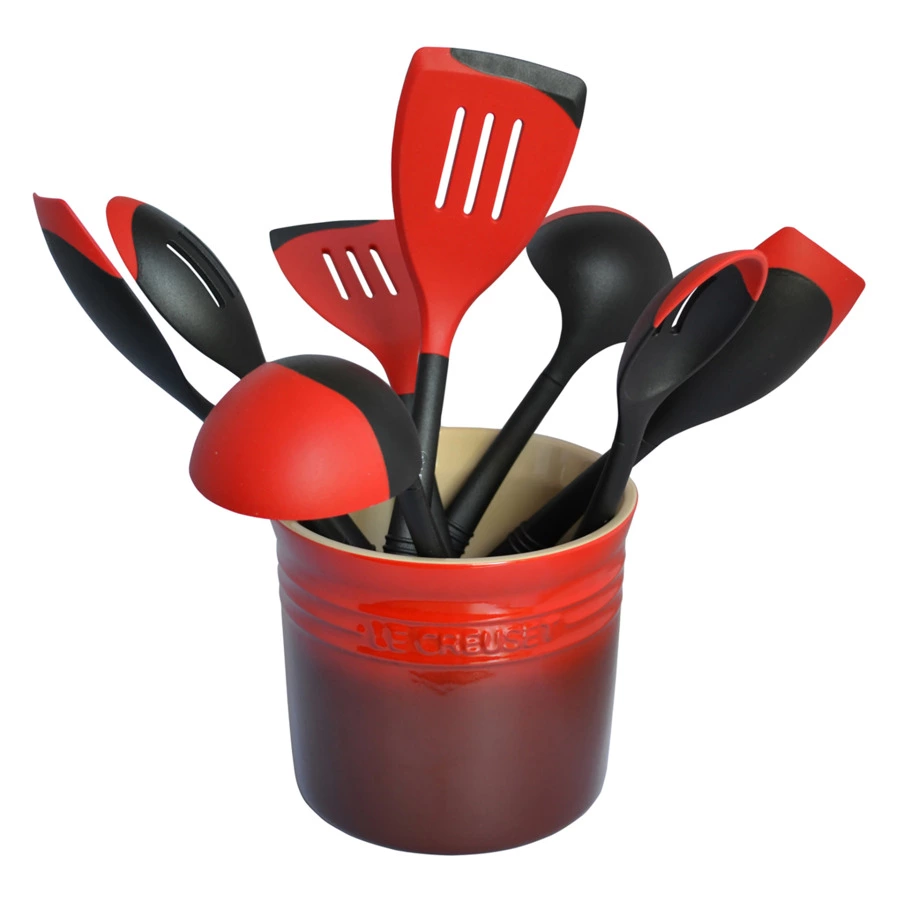 Ложка кухонная Le Creuset Cerise 34,5 см, пластик, силикон, красная