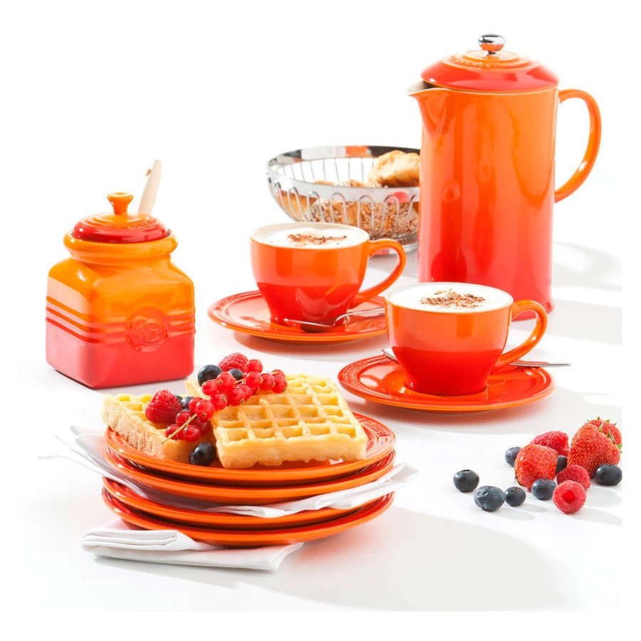 Кружка для капучино Le Creuset Flame 400 мл, керамика, оранжевая
