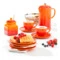 Кружка для капучино Le Creuset Flame 400 мл, керамика, оранжевая