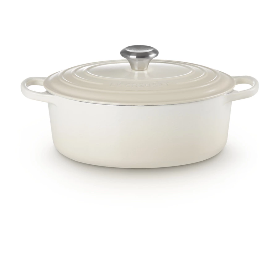 Кастрюля овальная Le Creuset  Meringue 4,1 л, диаметр 27 см