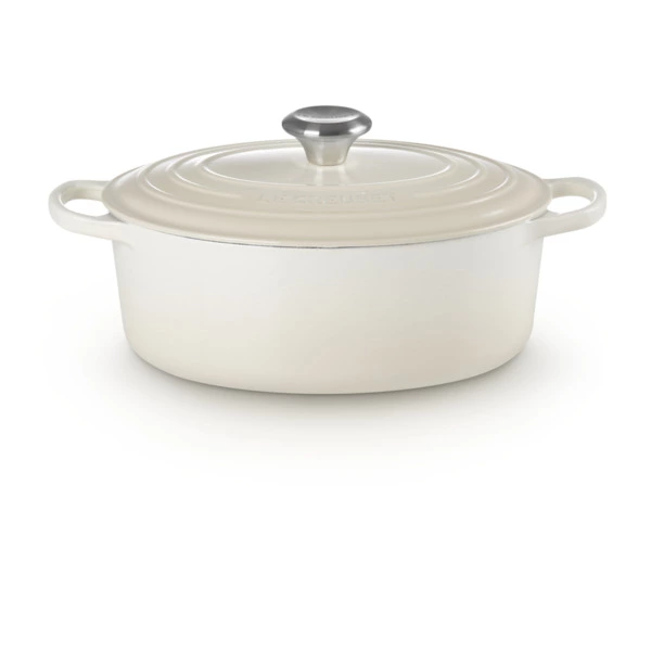 Кастрюля овальная Le Creuset  Meringue 4,1 л, диаметр 27 см