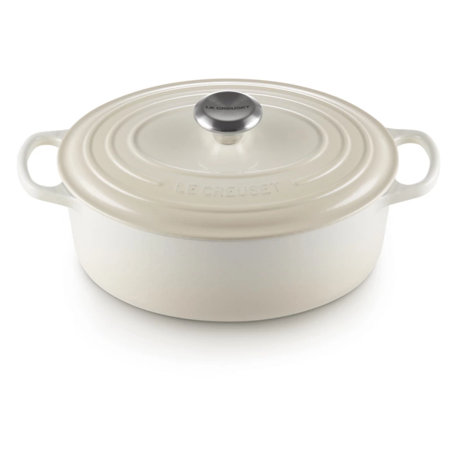 Кастрюля овальная Le Creuset  Meringue 4,1 л, диаметр 27 см