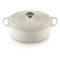 Кастрюля овальная Le Creuset  Meringue 4,1 л, диаметр 27 см