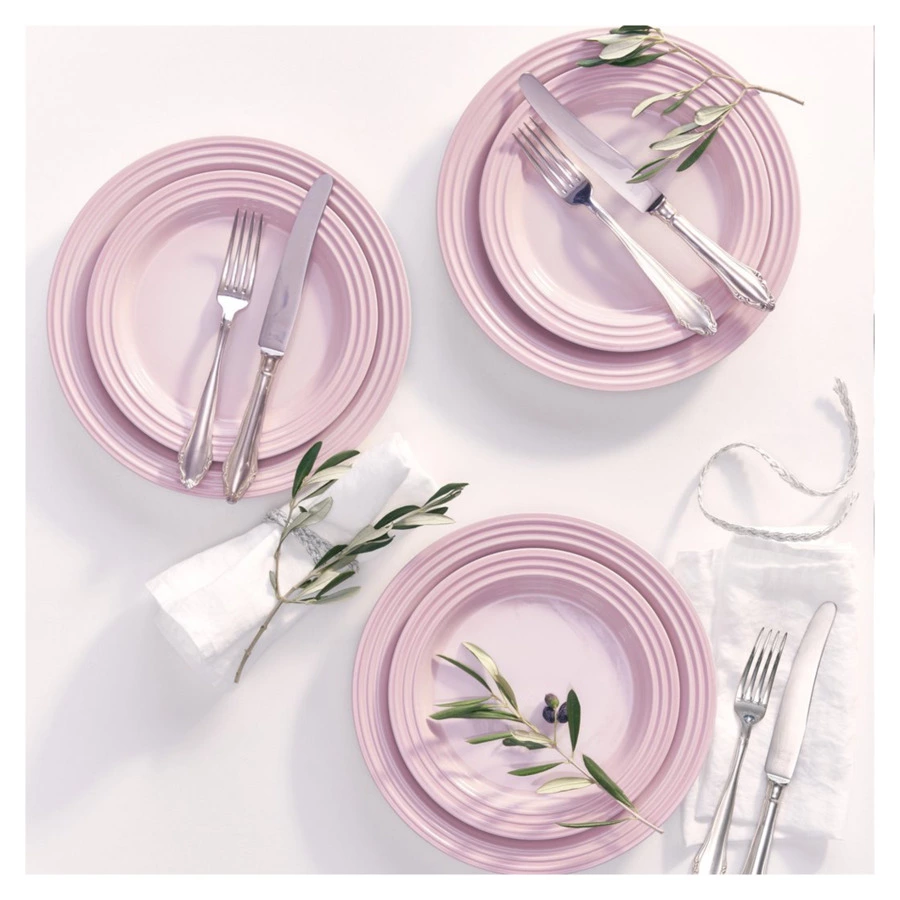 Тарелка десертная Le Creuset 22 см, каменная керамика, розовый