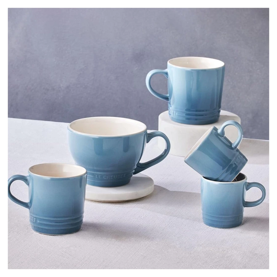 Кружка для капучино Le Creuset Chambray 400 мл, каменная керамика, серо-голубая