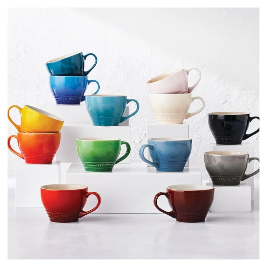 Кружка для капучино Le Creuset Chambray 400 мл, каменная керамика, серо-голубая