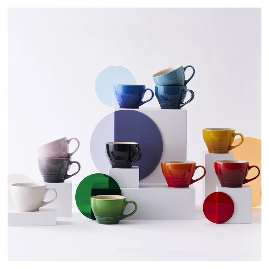 Кружка для капучино Le Creuset Flint 400 мл, каменная керамика, серый омбре