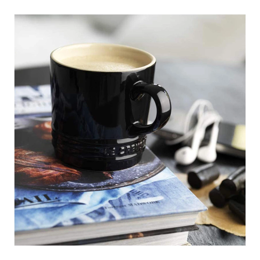 Кружка для капучино Le Creuset Black Onyx 200 мл, керамика, черная