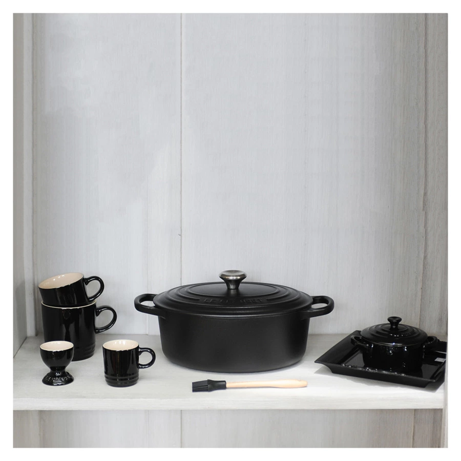 Кружка для капучино Le Creuset Black Onyx 200 мл, керамика, черная