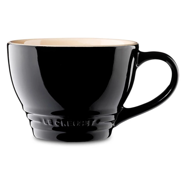 Кружка для капучино Le Creuset Black Onyx 400 мл, керамика, черная