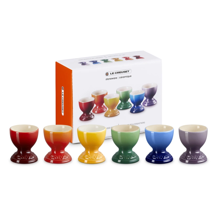 Набор подставок для яиц Le Creuset Rainbow, 6 шт, каменная керамика