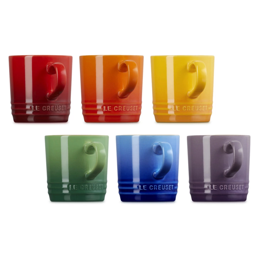 Набор кружек Le Creuset Rainbow 200 мл, 6 шт, каменная керамика