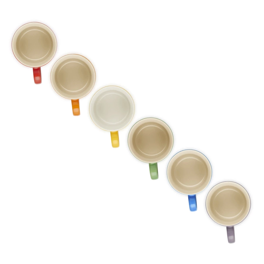 Набор кружек Le Creuset Rainbow 200 мл, 6 шт, каменная керамика