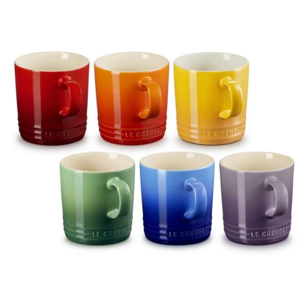 Набор кружек Le Creuset Rainbow 350 мл, 6 шт, каменная керамика