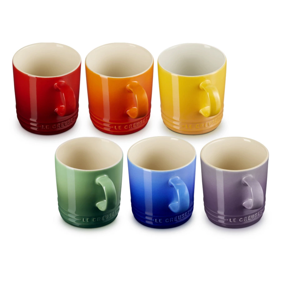 Набор кружек Le Creuset Rainbow 350 мл, 6 шт, каменная керамика