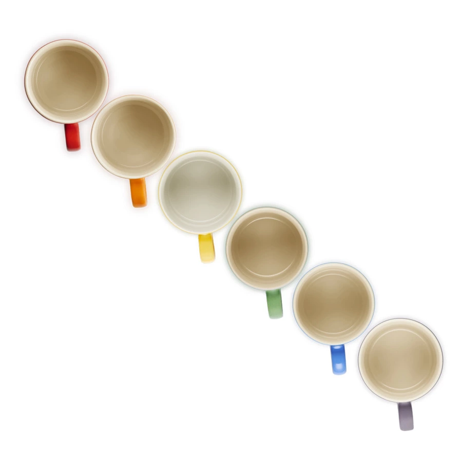 Набор кружек Le Creuset Rainbow 350 мл, 6 шт, каменная керамика