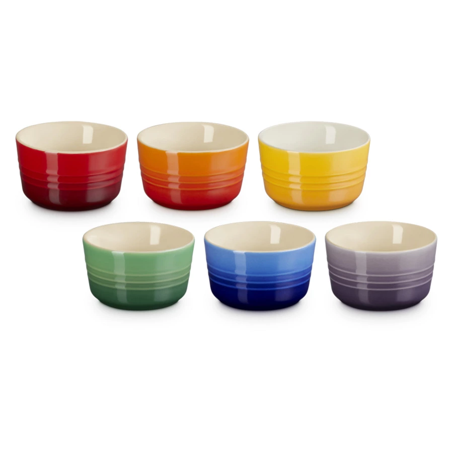 Набор рамекинов Le Creuset Rainbow 100 мл, 6 шт, каменная керамика