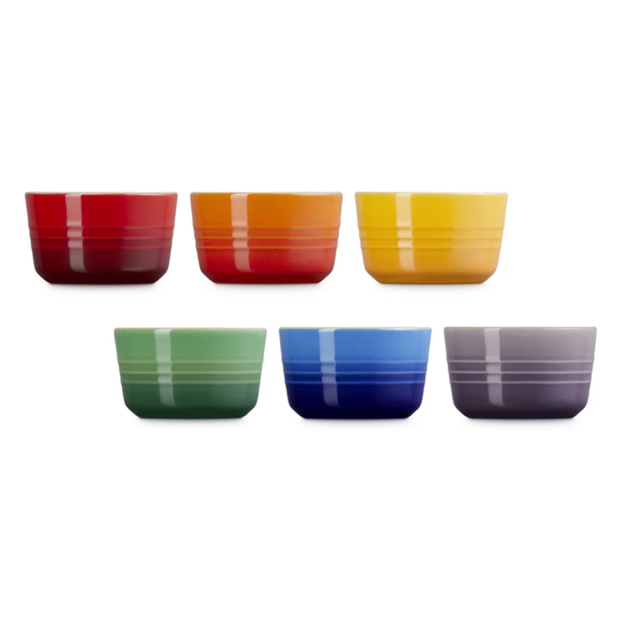 Набор рамекинов Le Creuset Rainbow 100 мл, 6 шт, каменная керамика