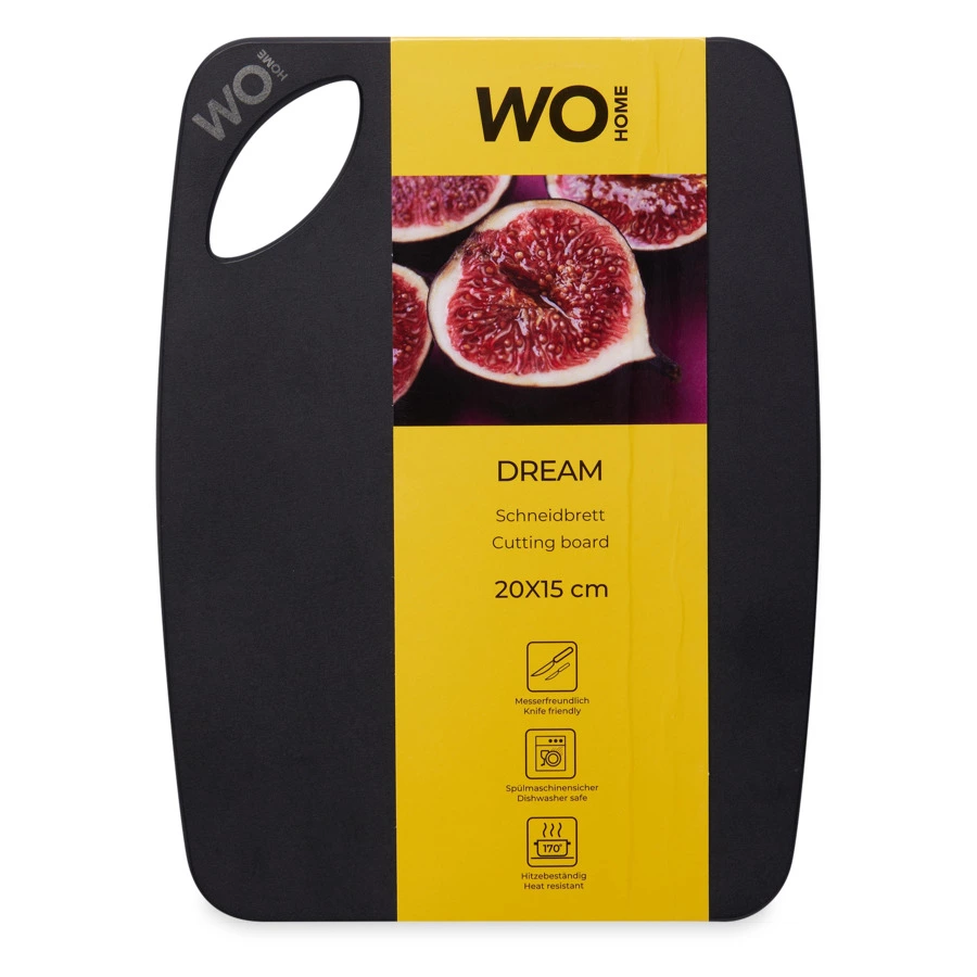 Набор досок разделочных WO HOME Dream, 3 шт. древесный композит, черный