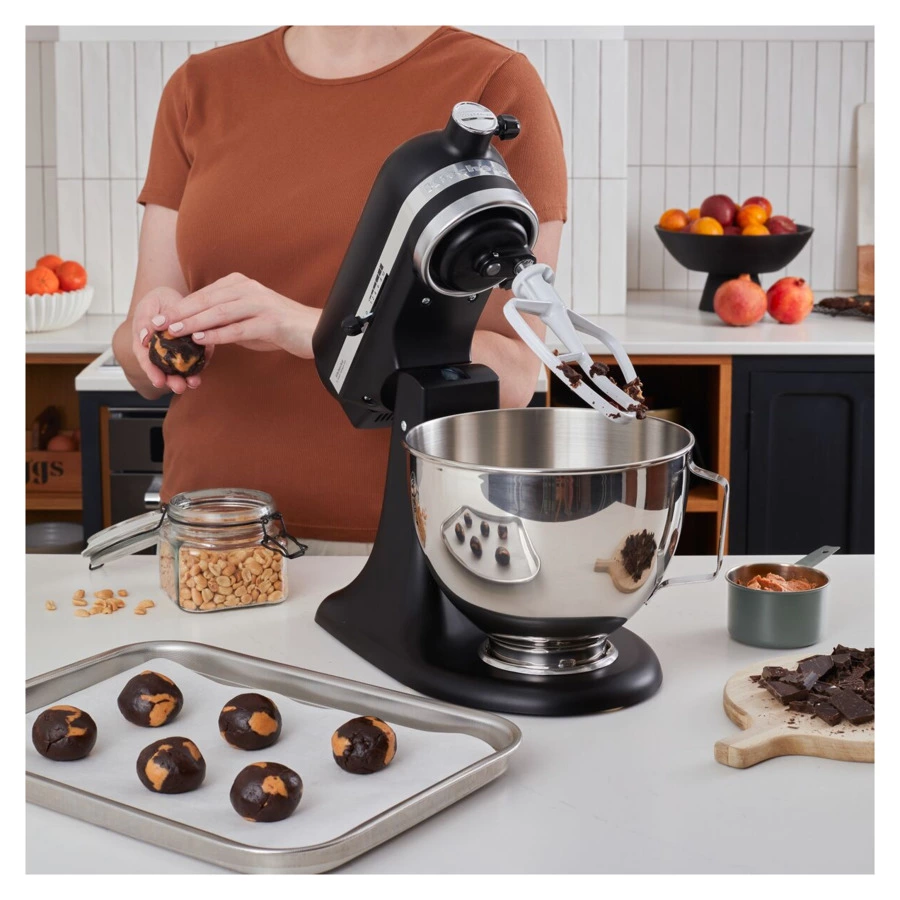 Миксер планетарный с откидным блоком KitchenAid 4,3 л, 5KSM95PSEBM, матовый черный