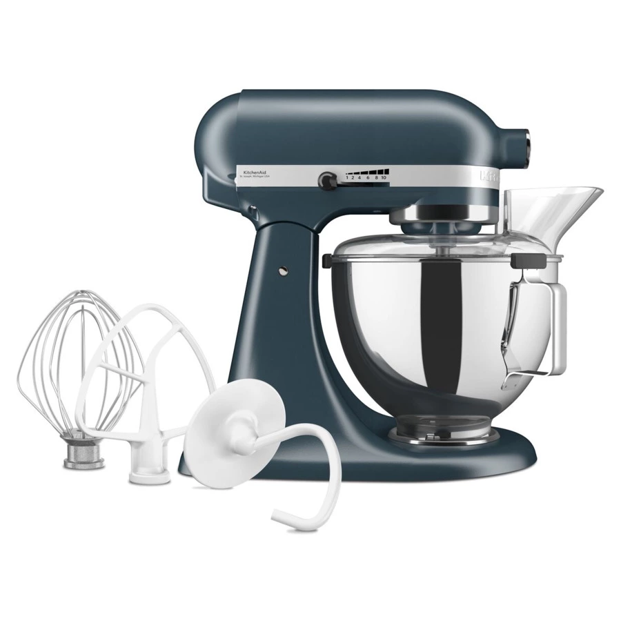 Миксер планетарный с откидным блоком KitchenAid 4,3 л, 5KSM95PSEBS, синяя сталь