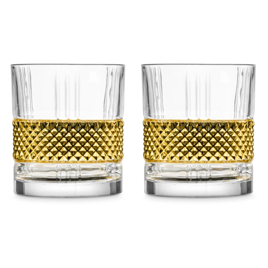 Набор для виски Eisch Glen 330 мл, 2 шт, золотой декор, стекло, п/к