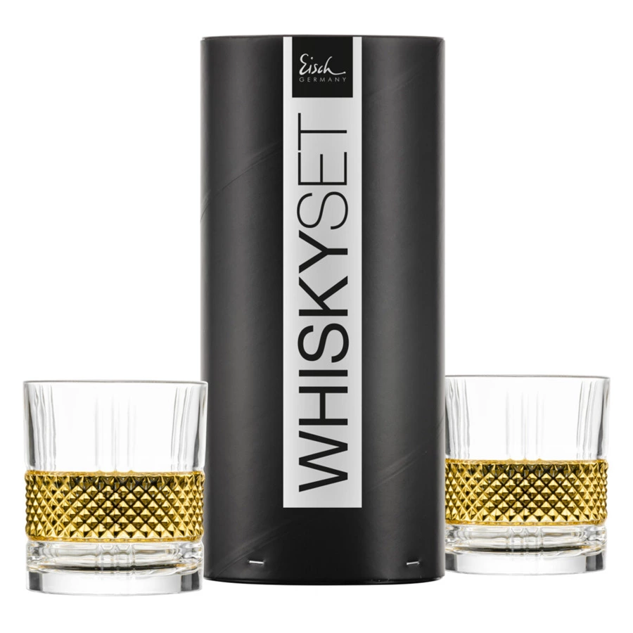 Набор для виски Eisch Glen 330 мл, 2 шт, золотой декор, стекло, п/к