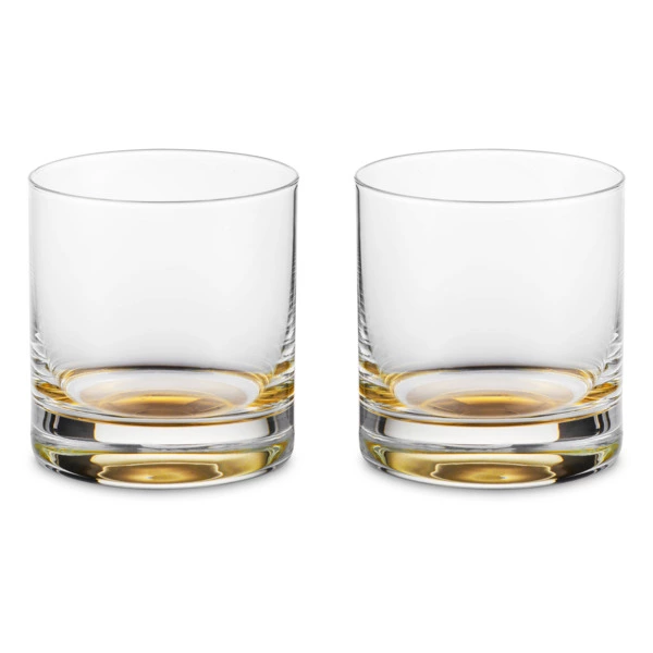 Набор стаканов для виски Eisch Gentleman 400 мл, 2 шт, золотой декор, стекло, ручная работа, п/к