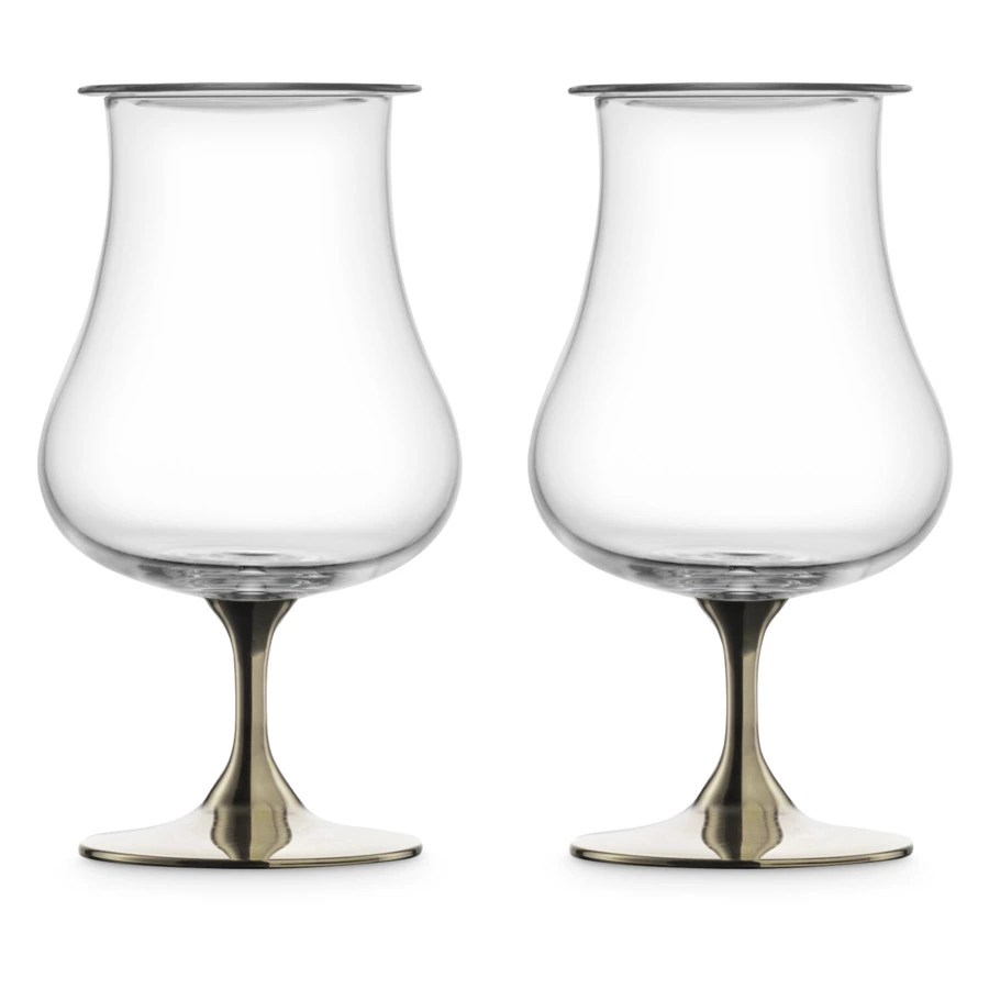 Набор бокалов для крепких напитков с арома крышкой Eisch Gentleman 220 мл, 2 шт, платиновый декор, р