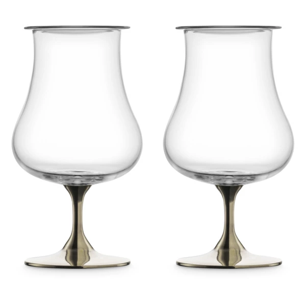 Набор бокалов для крепких напитков с арома крышкой Eisch Gentleman 220 мл, 2 шт, платиновый декор, р